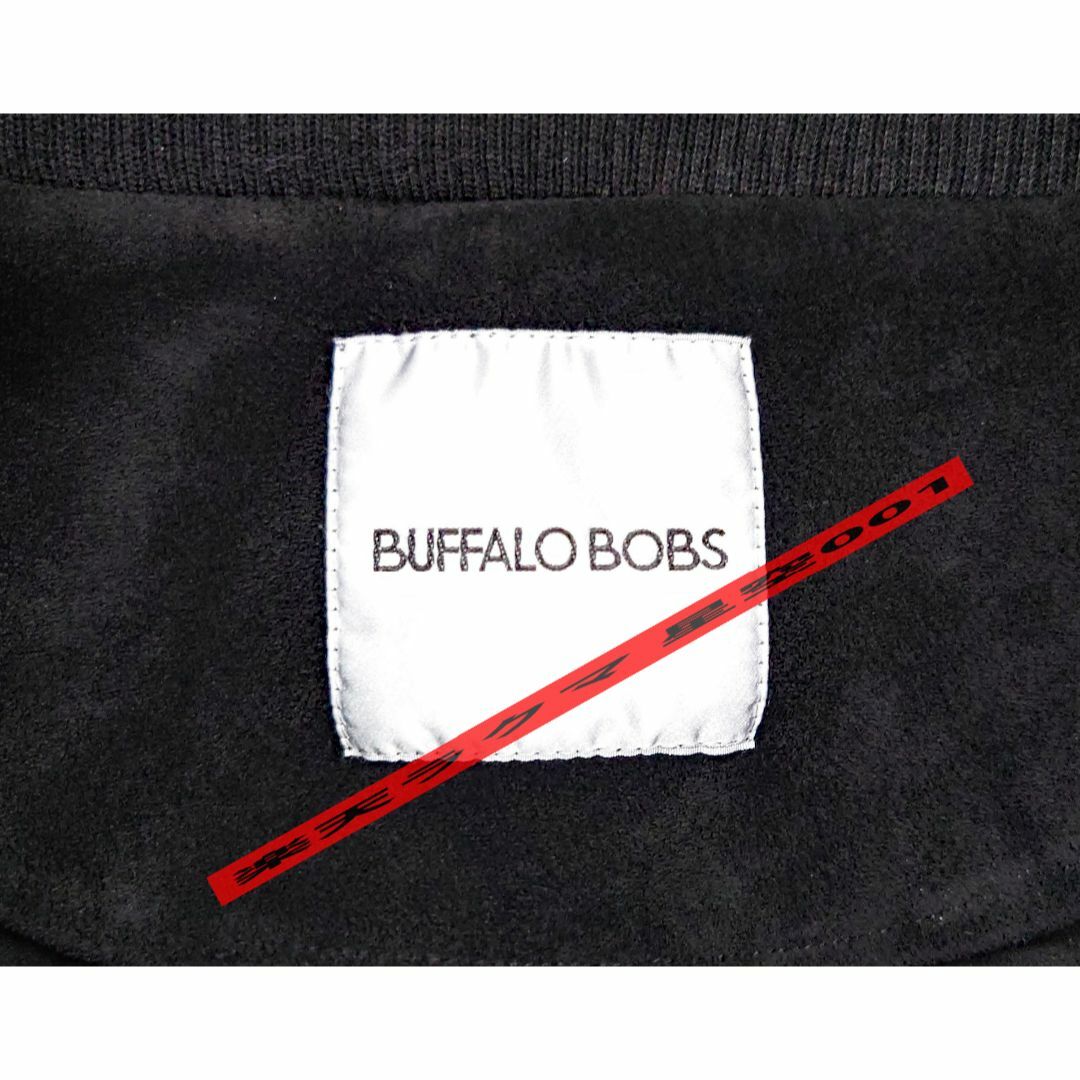 BUFFALO BOBS(バッファローボブス)の美品 BUFFALO BOBS 黒色 スエードタッチパーカー バッファローボブズ メンズのジャケット/アウター(ブルゾン)の商品写真