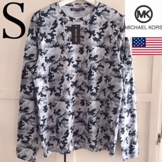 マイケルコース(Michael Kors)のレア 新品 マイケルコース USA メンズ ロング Tシャツ S 迷彩(Tシャツ/カットソー(七分/長袖))