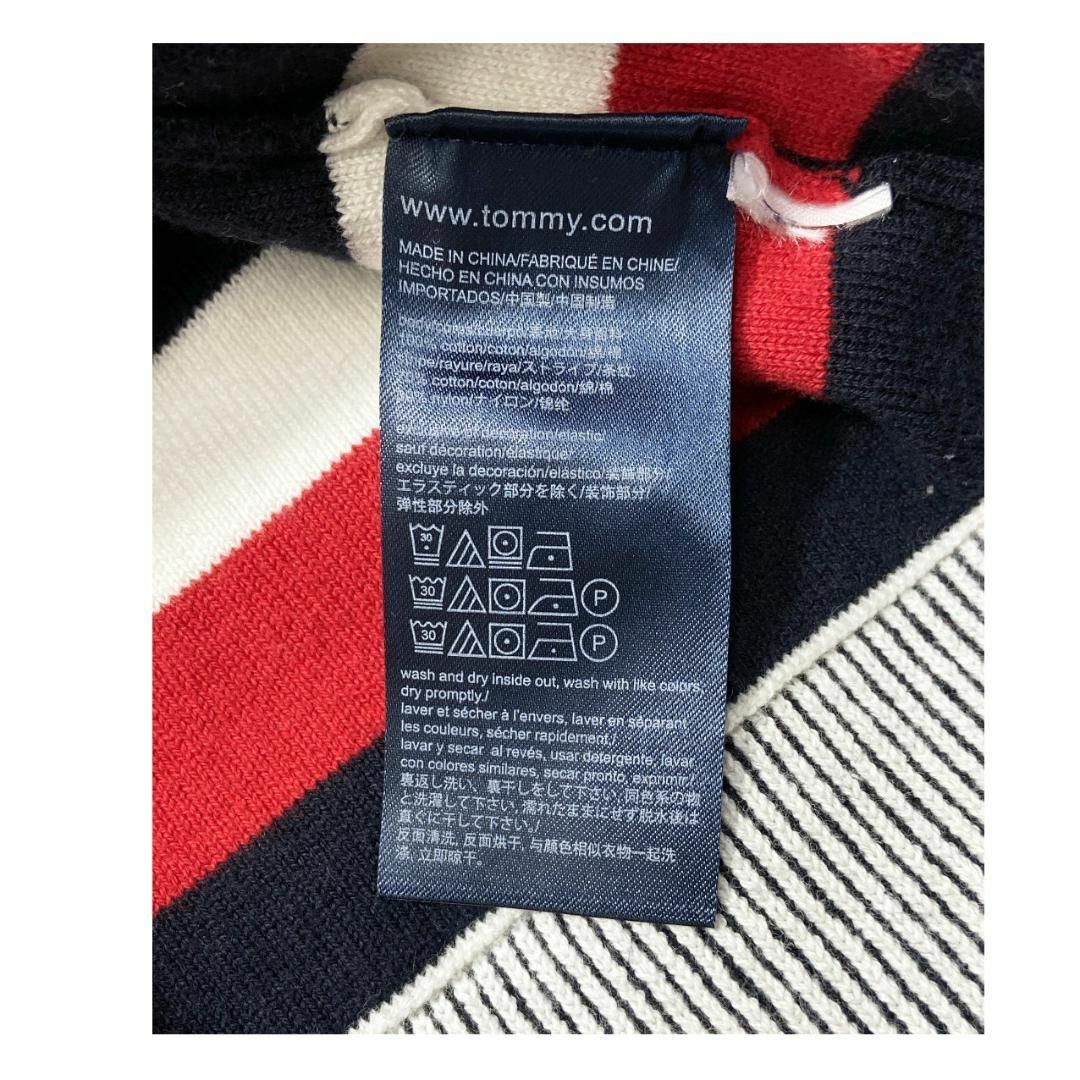 トミーヒルフィガー TOMMY スウェット ストレッチ素材 ボーダー柄 古着 L メンズのトップス(スウェット)の商品写真