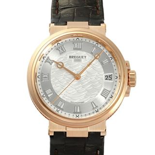 ブレゲ(Breguet)のブレゲ Breguet マリーン 5517BR/12/9ZU シルバー文字盤 中古 腕時計 メンズ(腕時計(アナログ))