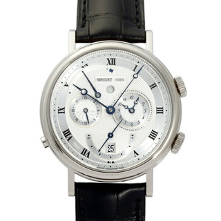 ブレゲ(Breguet)のブレゲ Breguet クラシック GMTアラーム 5707BB/12/9V6 シルバー文字盤 中古 腕時計 メンズ(腕時計(アナログ))