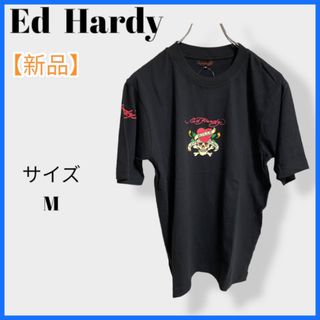 エドハーディー(Ed Hardy)の【新品未使用】エドハーディー　人気ブランド　ドクロ柄　骸骨　デカロゴ　Tシャツ(Tシャツ/カットソー(半袖/袖なし))