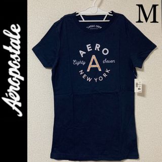 ホリスター(Hollister)の新品タグ付き☆エアロポステール半袖ＴシャツMネイビーホリスターアバクロボルコム(Tシャツ(半袖/袖なし))