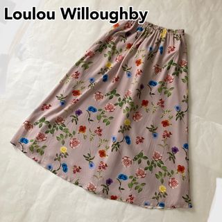 アルアバイル(allureville)のLoulou Willoughby ルルウィルビー 花柄 フレアスカート M (ロングスカート)