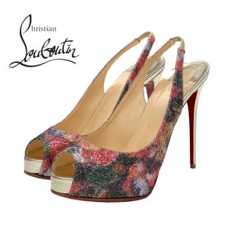 クリスチャンルブタン(Christian Louboutin)のクリスチャンルブタン Christian Louboutin サンダル パンプス 靴 シューズ スリングバック グリッター マルチカラー(サンダル)