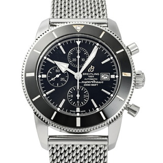 ブライトリング(BREITLING)のブライトリング BREITLING スーパーオーシャン ヘリテージ II クロノグラフ 46 A1331212/BF78 ブラック文字盤 中古 腕時計 メンズ(腕時計(アナログ))