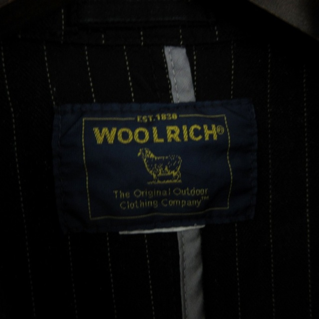 WOOLRICH(ウールリッチ)のウールリッチ テーラードジャケット シングル ストライプ 黒  XL ■SM1 メンズのジャケット/アウター(テーラードジャケット)の商品写真