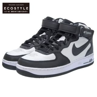 ナイキ(NIKE)のナイキ NIKE×STUSSY ナイキ エアフォース1 スニーカー シューズ メンズ ホワイト×ブラック 26cm DJ7840-002 8(US)(その他)