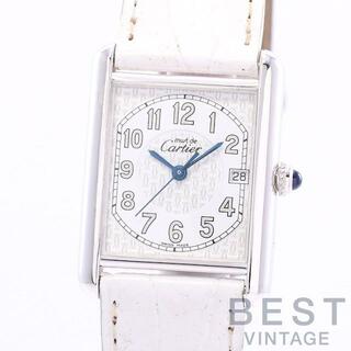 カルティエ(Cartier)のカルティエ 【CARTIER】 マストタンク LM W1014354 メンズ ホワイト シルバー925 腕時計 時計 MUST TANK LARGE MODEL WHITE SV925 【中古】 (腕時計(アナログ))