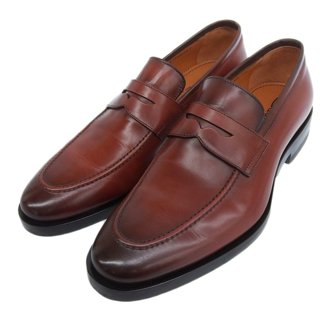 Santoni(サントーニ)のサントーニ 美品 SANTONI サントーニ Uチップ レザー クラシックローファー シューズ メンズ レッド US 7 1/2 US 7 1/2 メンズの靴/シューズ(その他)の商品写真