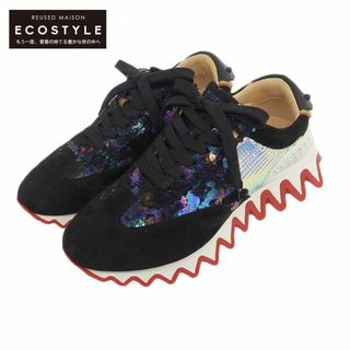 Christian Louboutin - クリスチャンルブタン 美品 Christian Louboutin クリスチャンルブタン スエード ルビシャーク スニーカー シューズ メンズ ブラック 黒 39 39