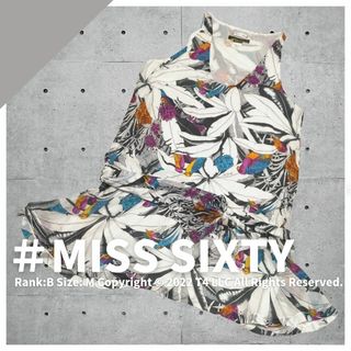 ミスシックスティ(MISS SIXTY)のMISS SIXTY トップス Ｍサイズ 柄 シルク 袖なし ✓1859(チュニック)