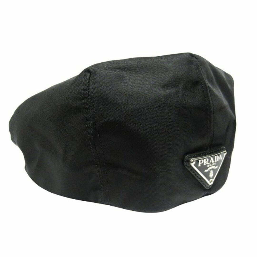 PRADA(プラダ)の美品 プラダ PRADA トライアングル ロゴ ナイロン ハンチング キャップ メンズの帽子(ハンチング/ベレー帽)の商品写真