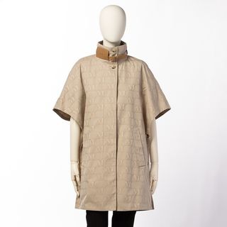 マックスマーラ(Max Mara)のマックスマーラ MAX MARA ケープ KISS ジャカードコットン バックスリット 撥水 ハイネック キモノスリーブ ポンチョ 2024年春夏新作 2414731081 0020(ポンチョ)