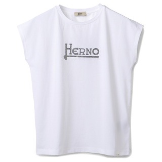 ヘルノ(HERNO)のヘルノ HERNO Tシャツ レディース INTERLOCK JERSEY 半袖 クルーネック フレンチスリーブ ショートスリーブシャツ 2024年春夏新作 JG000211D 52009 1094(Tシャツ(半袖/袖なし))