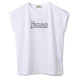 ヘルノ(HERNO)のヘルノ HERNO Tシャツ レディース INTERLOCK JERSEY 半袖 クルーネック フレンチスリーブ ショートスリーブシャツ 2024年春夏新作 JG000211D 52009 1094(Tシャツ(半袖/袖なし))