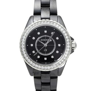 シャネル(CHANEL)のシャネル CHANEL J12 33MM H6419 ブラック文字盤 中古 腕時計 レディース(腕時計)