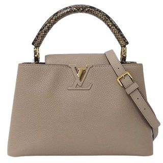 ルイヴィトン(LOUIS VUITTON)のルイ ヴィトン LOUIS VUITTON バッグ レディース ブランド ハンドバッグ ショルダーバッグ 2way カプシーヌ BB トリヨン ガレ N92041 パイソン グレージュ ベージュ おしゃれ 斜め掛け 【中古】(ハンドバッグ)