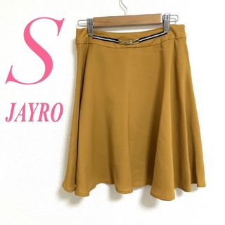 ジャイロ(JAYRO)のジャイロ　フレアスカート　S　イエロー　ブラック　ホワイト　きれいめ　ポリ100(ひざ丈スカート)