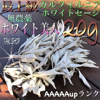 最上級 カルフォルニアホワイトセージ リーフ20g✴︎プレゼント付き✴︎(お香/香炉)