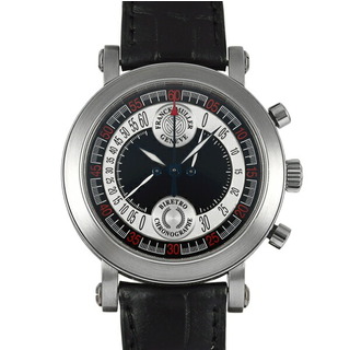 フランクミュラー(FRANCK MULLER)のフランク・ミュラー FRANCK MULLER ビーレトログラード ビーレトロ ラウンド クロノグラフ 7000CCB ブラック/シルバー文字盤 中古 腕時計 メンズ(腕時計(アナログ))