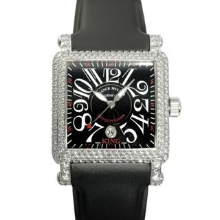 フランクミュラー(FRANCK MULLER)のフランク・ミュラー FRANCK MULLER コンキスタドール コルテス キング ケースダイヤ 10000KSCD ブラック文字盤 中古 腕時計 メンズ(腕時計(アナログ))