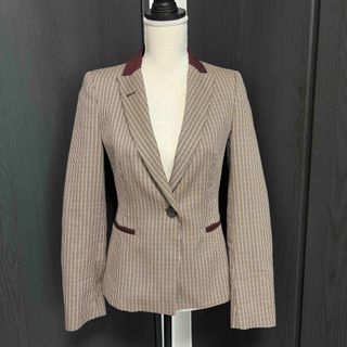 ザラ(ZARA)のZARA ボルドーチェック　テーラード　ジャケット(テーラードジャケット)