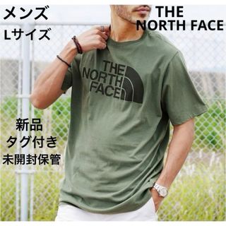 ザノースフェイス(THE NORTH FACE)のTHE NORTH FACE半袖Tシャツ　メンズLサイズ　カーキ　新品タグ付き(Tシャツ/カットソー(半袖/袖なし))