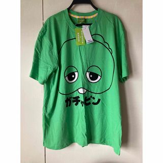 新品　可愛いガチャピンXムック　ガチャムックコラボTシャツ Tシャツ メンズ3L(Tシャツ/カットソー(半袖/袖なし))