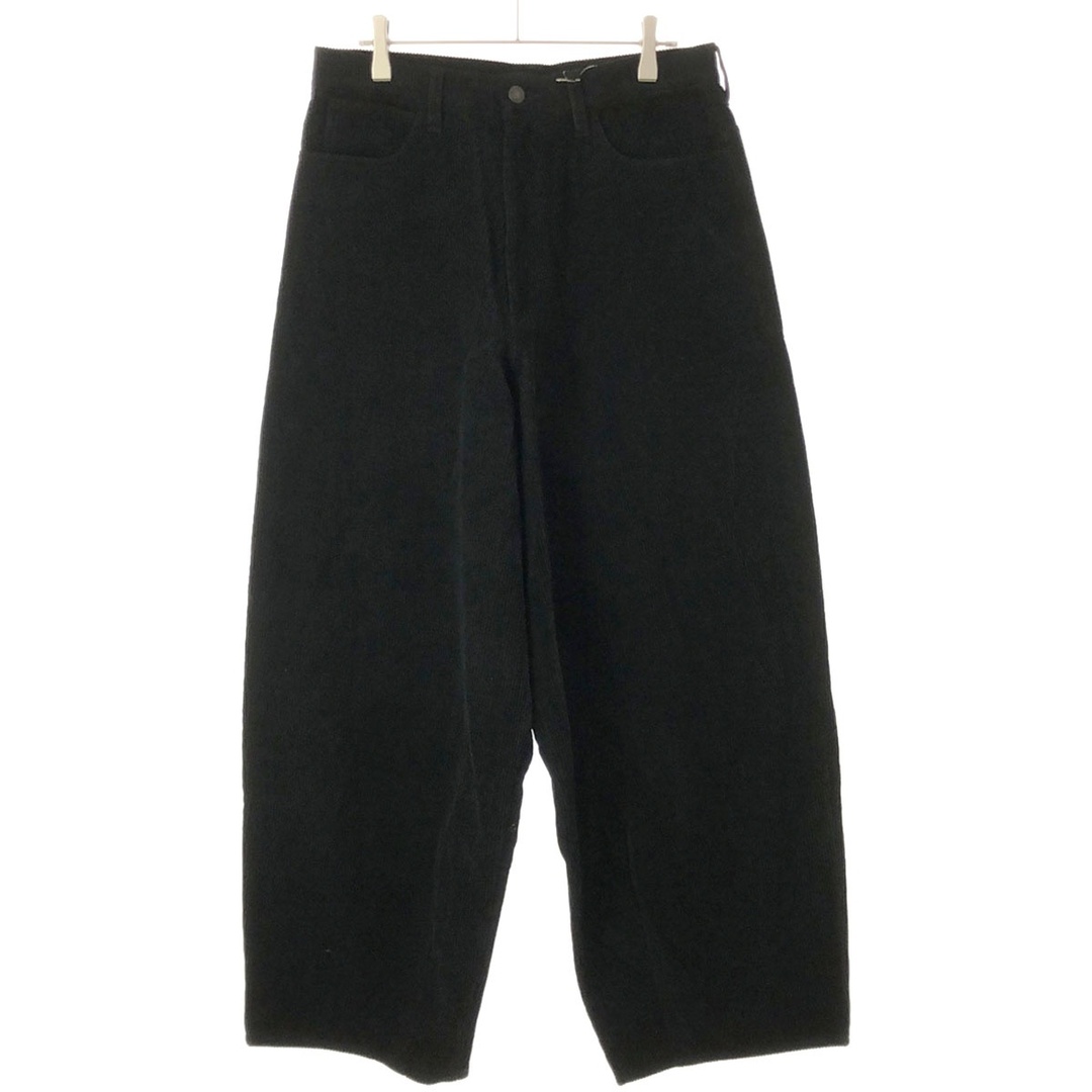 LAD MUSICIAN(ラッドミュージシャン)のLAD MUSICIAN ラッドミュージシャン 20AW CORDUROY WIDE PANTS テーパードコーデュロイワイドパンツ ブラック 42 2220-514 メンズのパンツ(その他)の商品写真