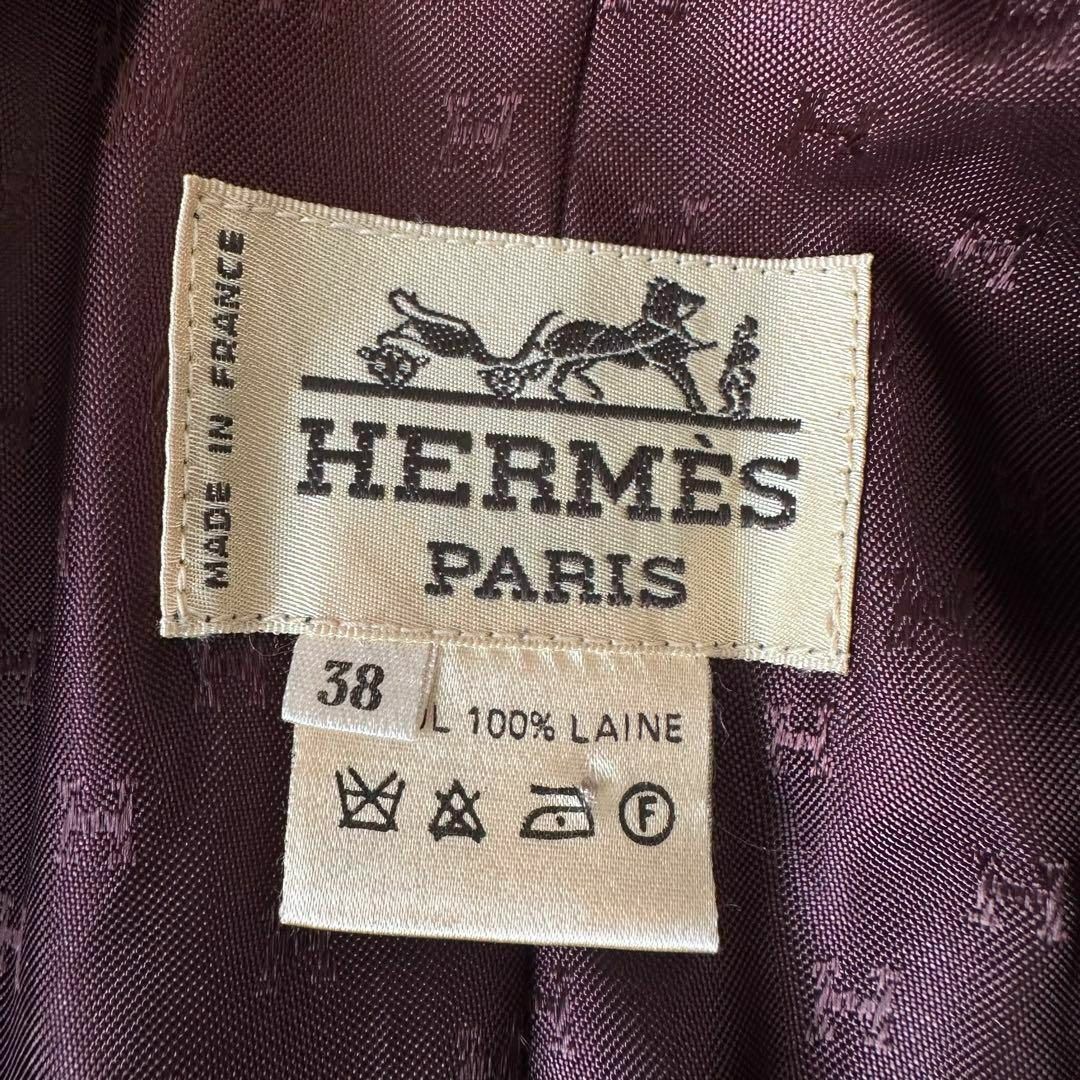 Hermes(エルメス)のHERMES ビンテージ 千鳥格子 裏地総柄 ツイード テーラードジャケット レディースのジャケット/アウター(テーラードジャケット)の商品写真