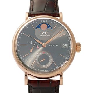 インターナショナルウォッチカンパニー(IWC)のIWC ポートフィノ ポートフィノ・ハンドワインド・ムーンフェイズ IW516403 グレー文字盤 中古 腕時計 メンズ(腕時計(アナログ))