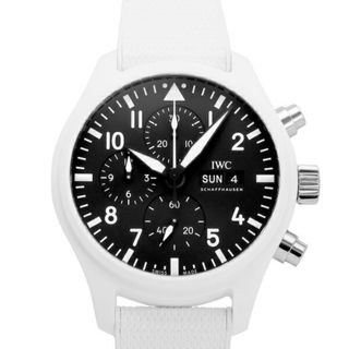 インターナショナルウォッチカンパニー(IWC)のIWC パイロットウォッチ クロノグラフ・トップガン レイク・タホ 年間生産本数1000本 ブティック限定 IW389105 ブラック文字盤 中古 腕時計 メンズ(腕時計(アナログ))