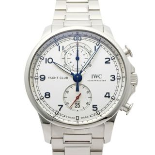 インターナショナルウォッチカンパニー(IWC)のIWC ポルトギーゼ ヨットクラブ クロノグラフ IW390702 シルバー文字盤 中古 腕時計 メンズ(腕時計(アナログ))