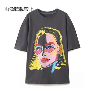 👛4月新作🧸14023◆ガールプリント 半袖 Tシャツ(Tシャツ(半袖/袖なし))