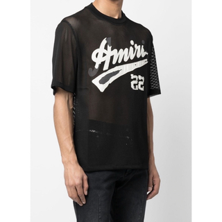 アミリ(AMIRI)の正規 23SS AMIRI アミリ ロゴ メッシュ Tシャツ(Tシャツ/カットソー(半袖/袖なし))