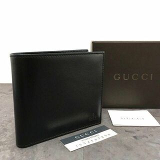 グッチ(Gucci)の未使用品 GUCCI 二つ折り財布 04848 ブラック 351(折り財布)