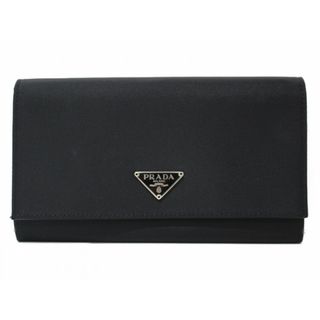 プラダ(PRADA)の【箱あり】PRADA　プラダ　ナイロン長財布　ロングウォレット　ブラック　シンプル　レディース　メンズ　ユニセックス　ギフト　プレゼント包装可【中古】松前R56号店(折り財布)