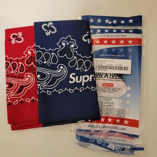 シュプリーム(Supreme)の【KNZ様】Supreme バンダナ　赤と青(バンダナ/スカーフ)