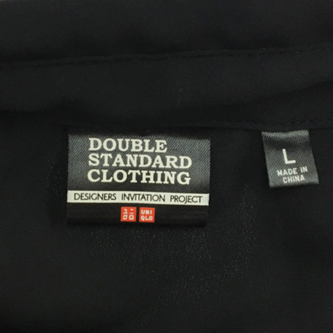 UNIQLO(ユニクロ)のユニクロ DOUBLE STANDARD CLOTHING シャツ 長袖 黒 レディースのトップス(シャツ/ブラウス(長袖/七分))の商品写真