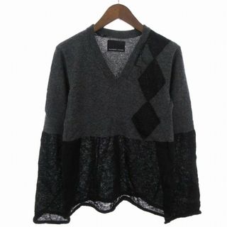 ナンバーナイン(NUMBER (N)INE)のナンバーナイン 06AW noir期 ニット セーター 長袖 グレー 黒 2(ニット/セーター)