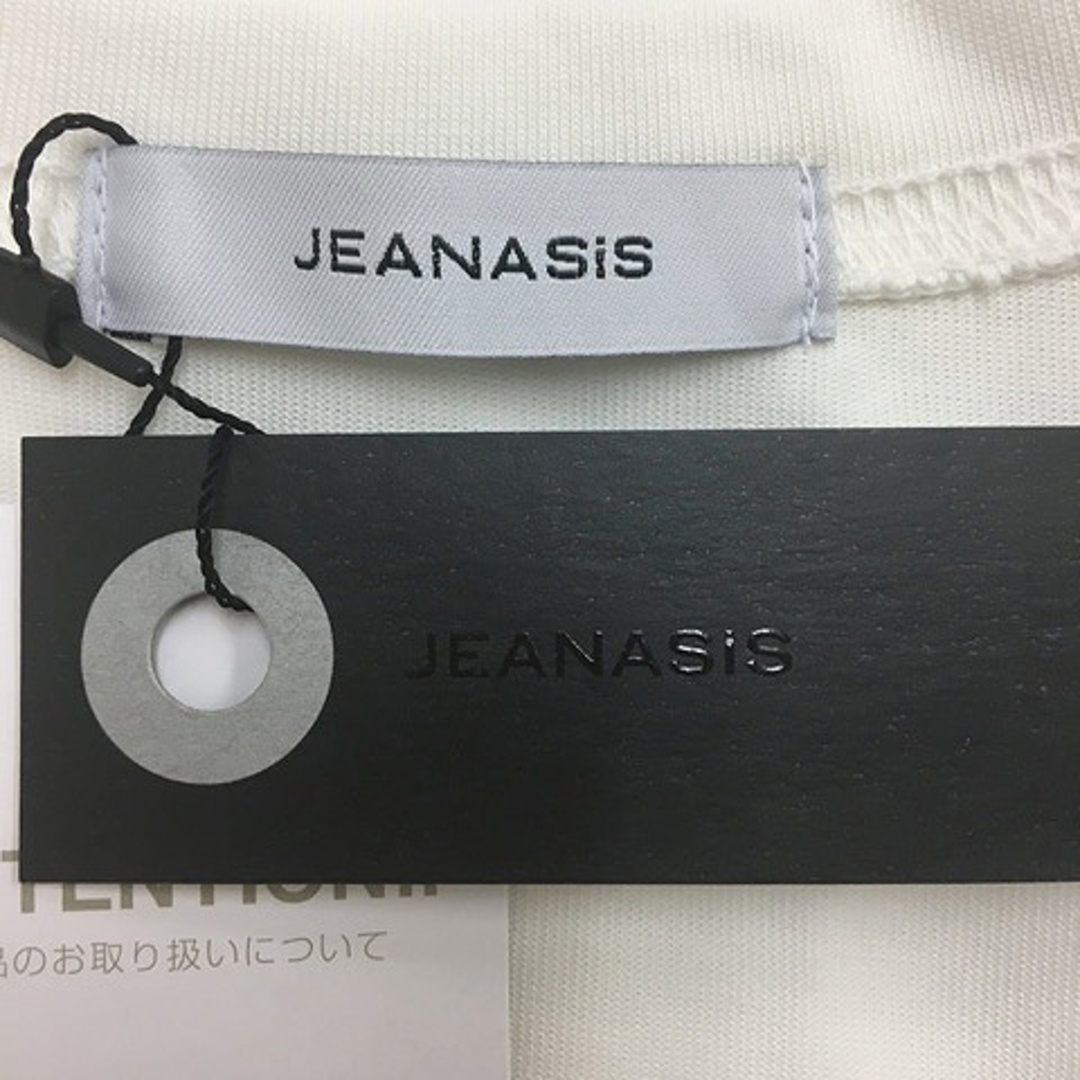 JEANASIS(ジーナシス)のジーナシス カットソー Tシャツ プルオーバー チュール 無地 半袖 F 白 レディースのトップス(カットソー(半袖/袖なし))の商品写真