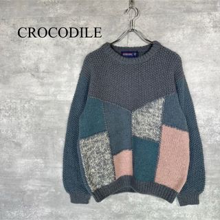 クロコダイル(Crocodile)の『CROCODILE』 クロコダイル (Free) パッチワークニットセーター(ニット/セーター)