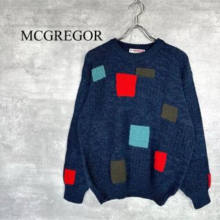 マックレガー(McGREGOR)の『MCGREGOR』 マクレガー (M) スクエア柄 デザインニットセーター(ニット/セーター)