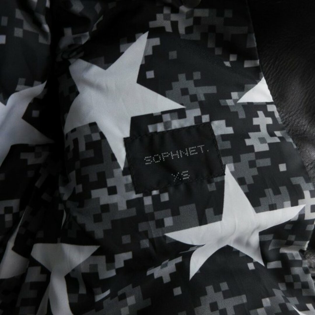 SOPHNET.(ソフネット)のソフネット ショット ワンスター ダブルライダース ジャケット ブラック 34 メンズのジャケット/アウター(ライダースジャケット)の商品写真