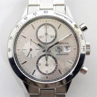 TAG Heuer - 【TAG HEUER】タグホイヤー カレラキャリバー16 腕時計 クロノグラフ CV2017.BA0794 シルバー文字盤 SS×AT/ok04580tg