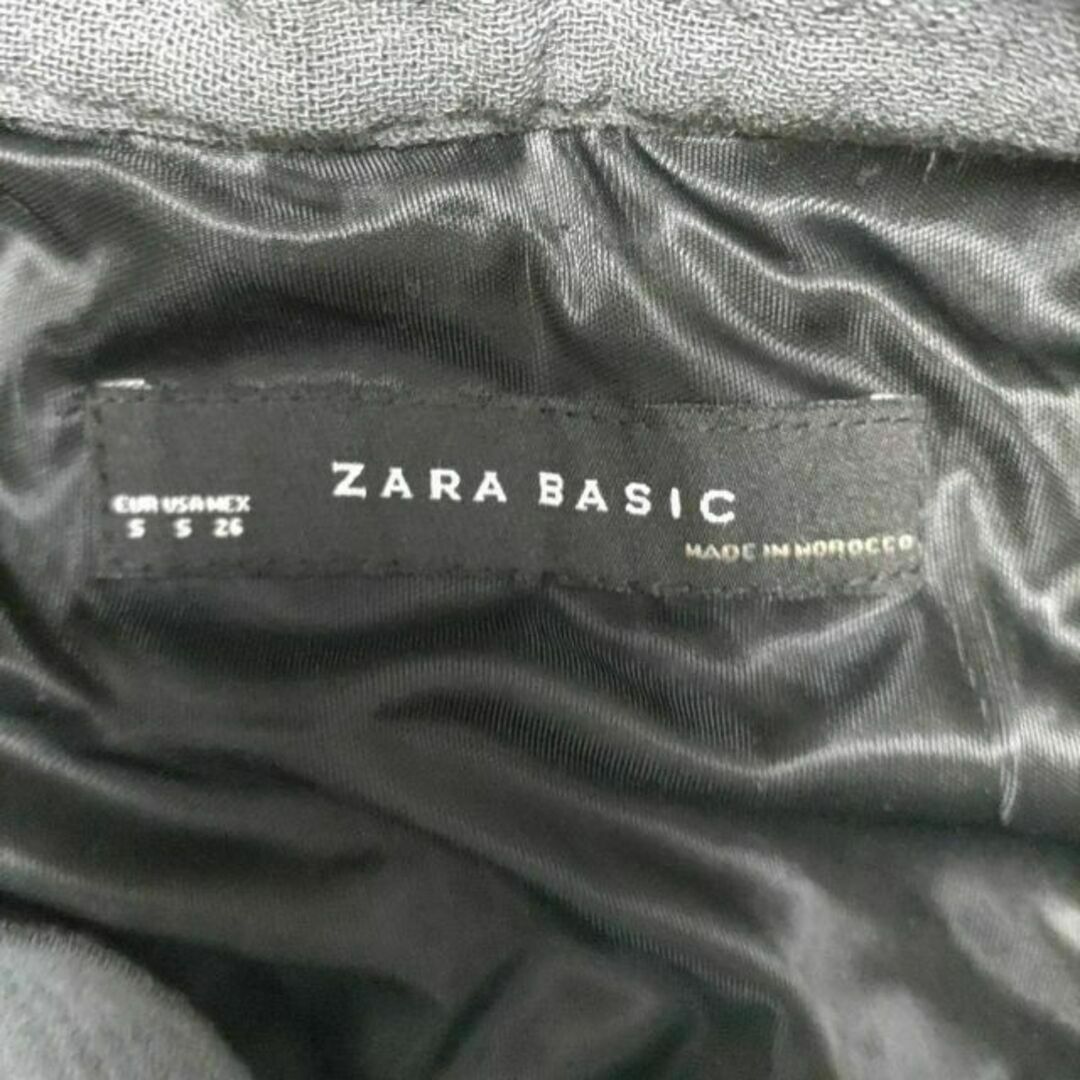 ZARA(ザラ)のザラベーシック スタンドカラー 7分袖 チュニック 裏地付 黒 US-S レディースのトップス(チュニック)の商品写真