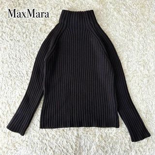 マックスマーラ(Max Mara)のMaxMara モックネック ハイネック プルオーバー リブニット セーター(ニット/セーター)