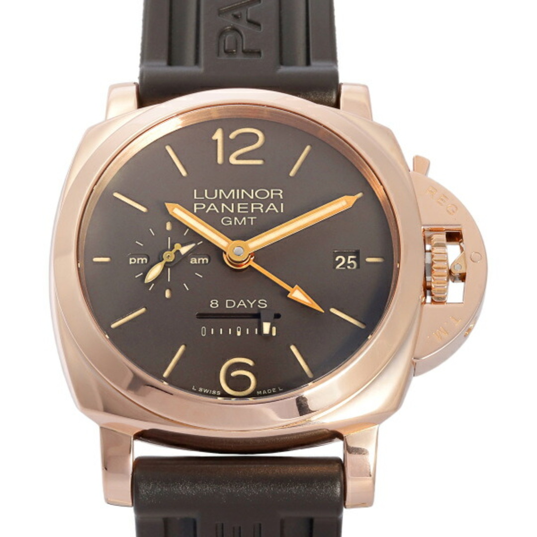 PANERAI(パネライ)のパネライ PANERAI ルミノール 1950 8デイズ GMT オロロッソ PAM00576 ブラウン文字盤 中古 腕時計 メンズ メンズの時計(腕時計(アナログ))の商品写真