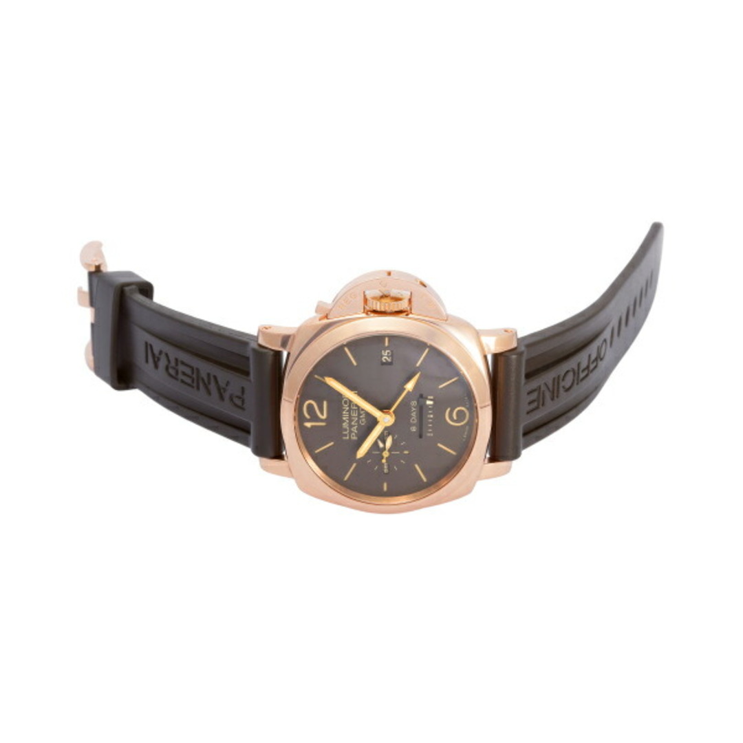 PANERAI(パネライ)のパネライ PANERAI ルミノール 1950 8デイズ GMT オロロッソ PAM00576 ブラウン文字盤 中古 腕時計 メンズ メンズの時計(腕時計(アナログ))の商品写真